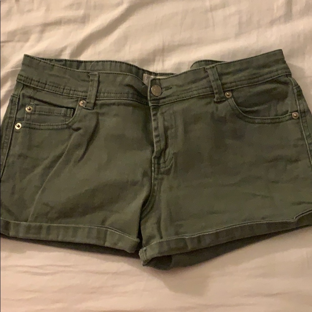 olive green shorts